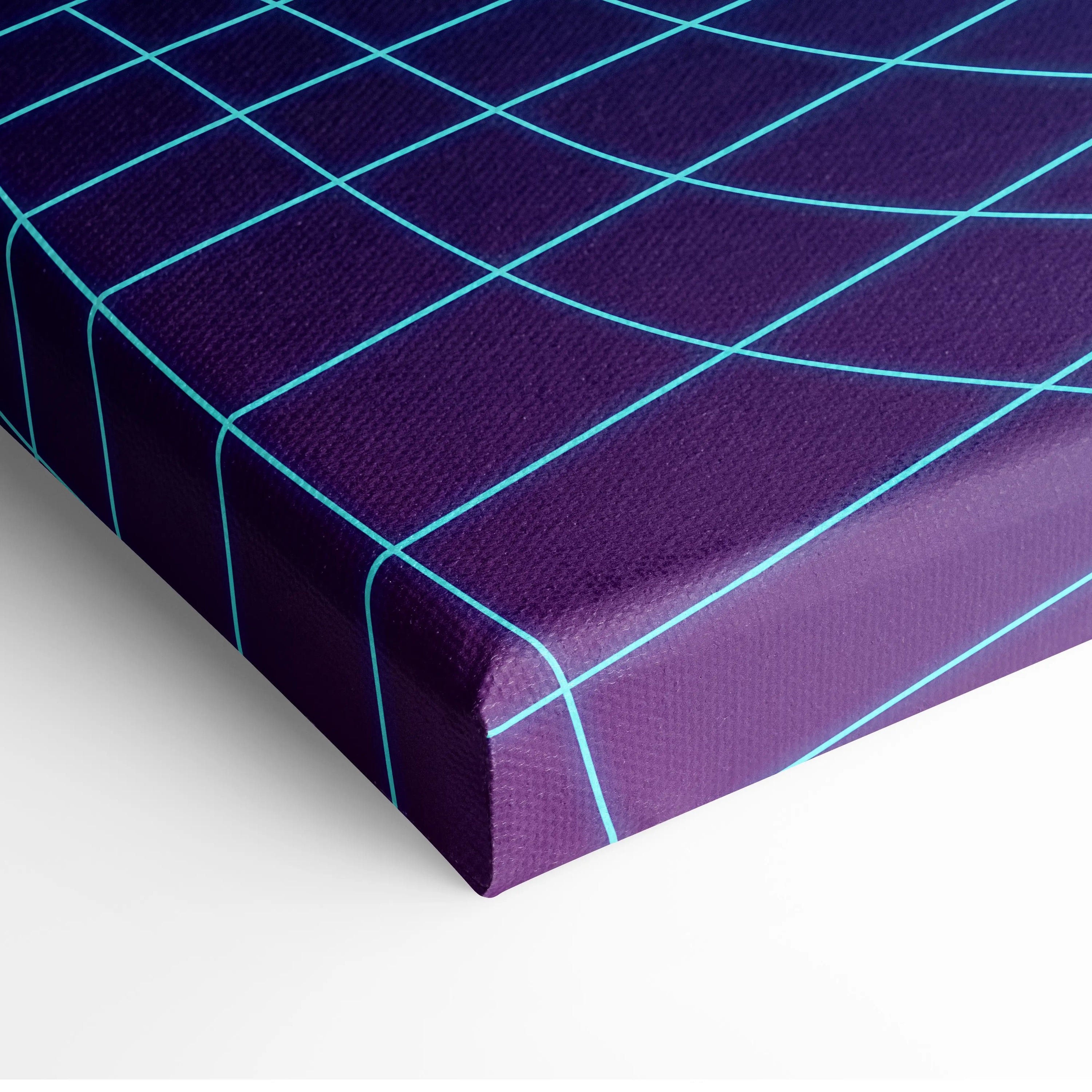 Lamborghini Miura Inspired, Neon Palm Vaporwave Canvas - Neon Palm Vaporwave Wall Art