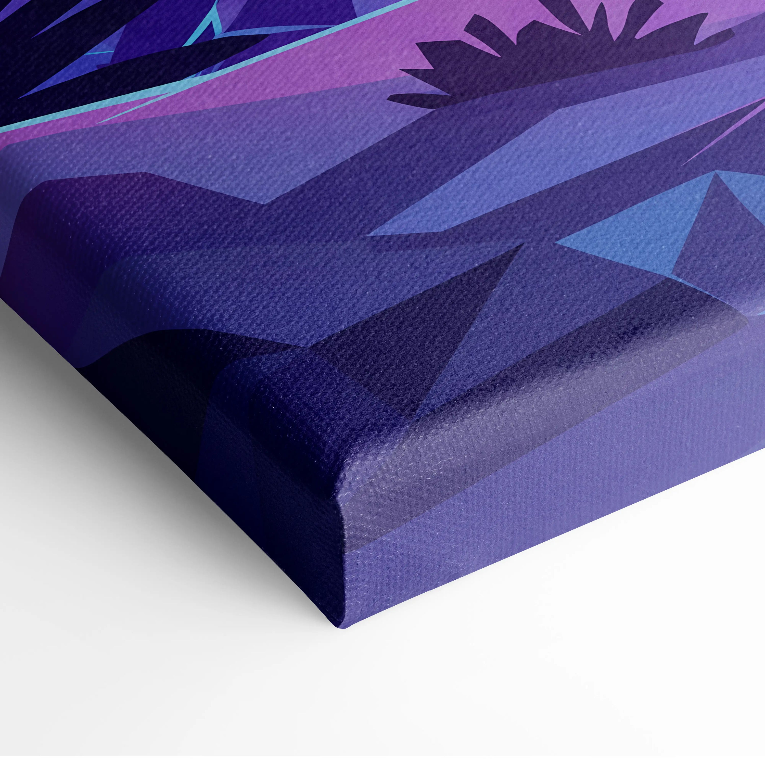 Mercedes SLS AMG Inspired White Purple Canvas Wall Art, Sunset Vaporwave Supercar Artwork for Futuristic Desert Garage Decor