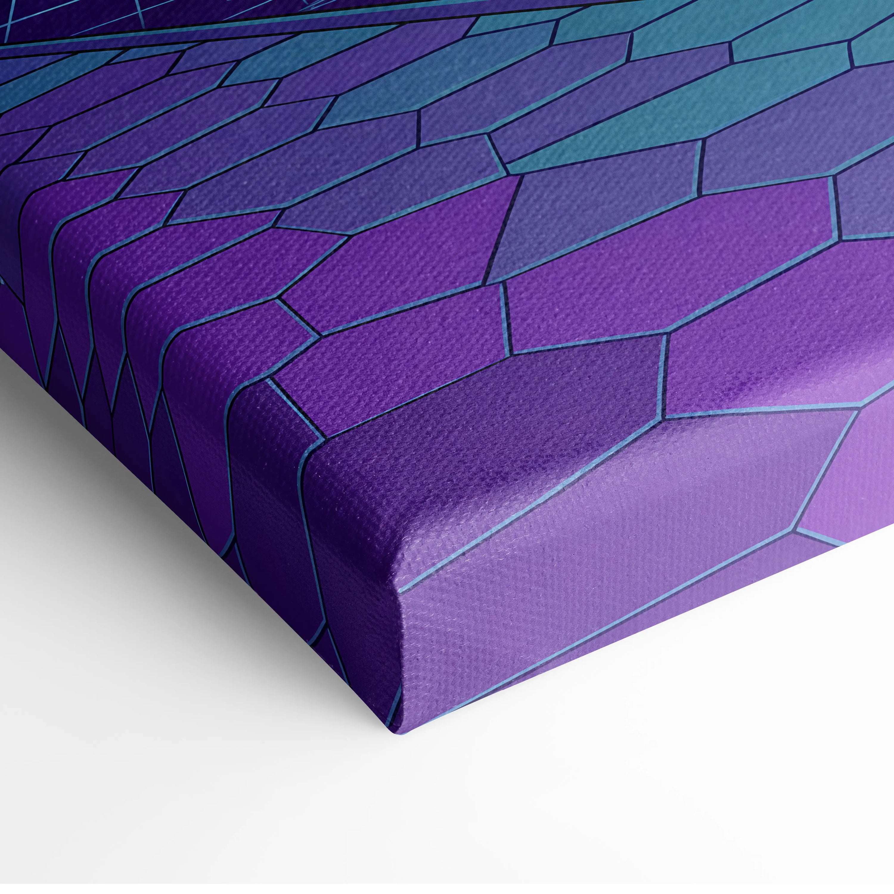 Dodge Challenger Inspired Red Purple Canvas Wall Art Vaporwave Muscle Car Artwork Neon City Garage Decor Retro Futuristic Palm Street Print
