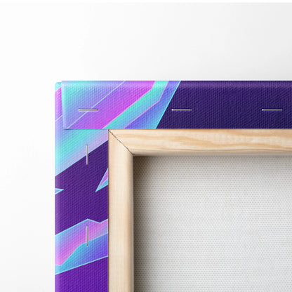 Koenigsegg Agera RS Inspired Red Purple Canvas Wall Art, Vaporwave Hypercar Artwork, Neon Grid Garage Decor, Retro Futuristic Exotic Car Print