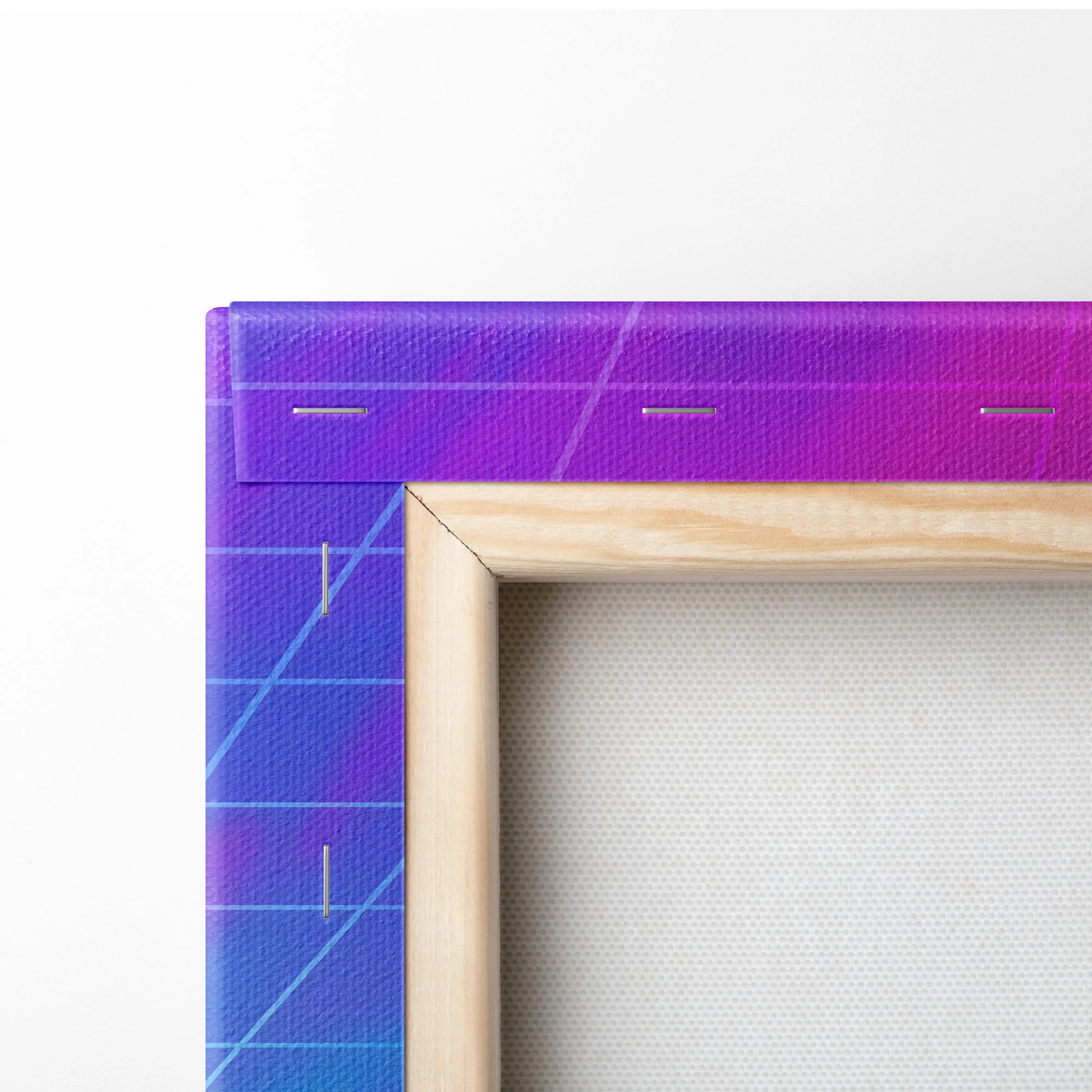 Lamborghini Aventador Inspired Gold Purple Canvas Wall Art, Vaporwave Supercar Artwork, Neon City Skyline Decor, Retro Futuristic Exotic Car Print
