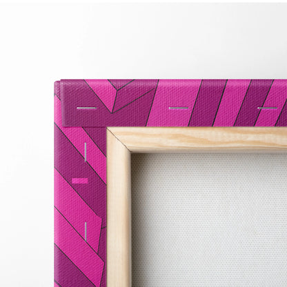 Apollo Intensa Inspired Hypercar Vaporwave Canvas - Car Neon Pink Purple Blue Canvas Print Living Room Vaporwave Retro-Futurism
