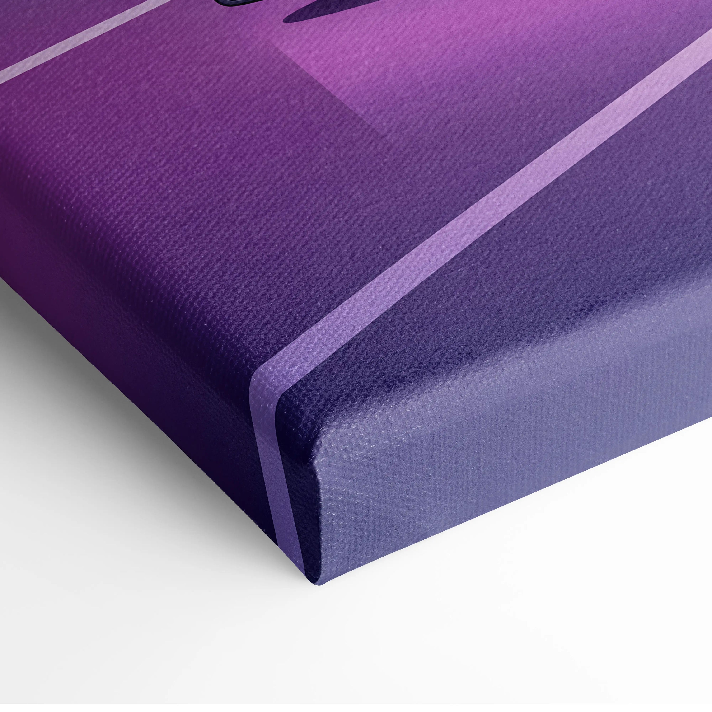 Mk4 Toyota Supra Inspired Vaporwave Car Canvas - Vaporwave Car Purple Teal Living Room Retro Futurism Nostalgic Energy Vaporwave Canvas Print