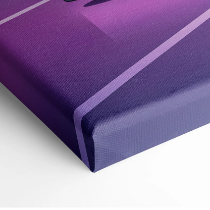 Mk4 Toyota Supra Inspired Vaporwave Car Canvas - Vaporwave Car Purple Teal Living Room Retro Futurism Nostalgic Energy Vaporwave Canvas Print