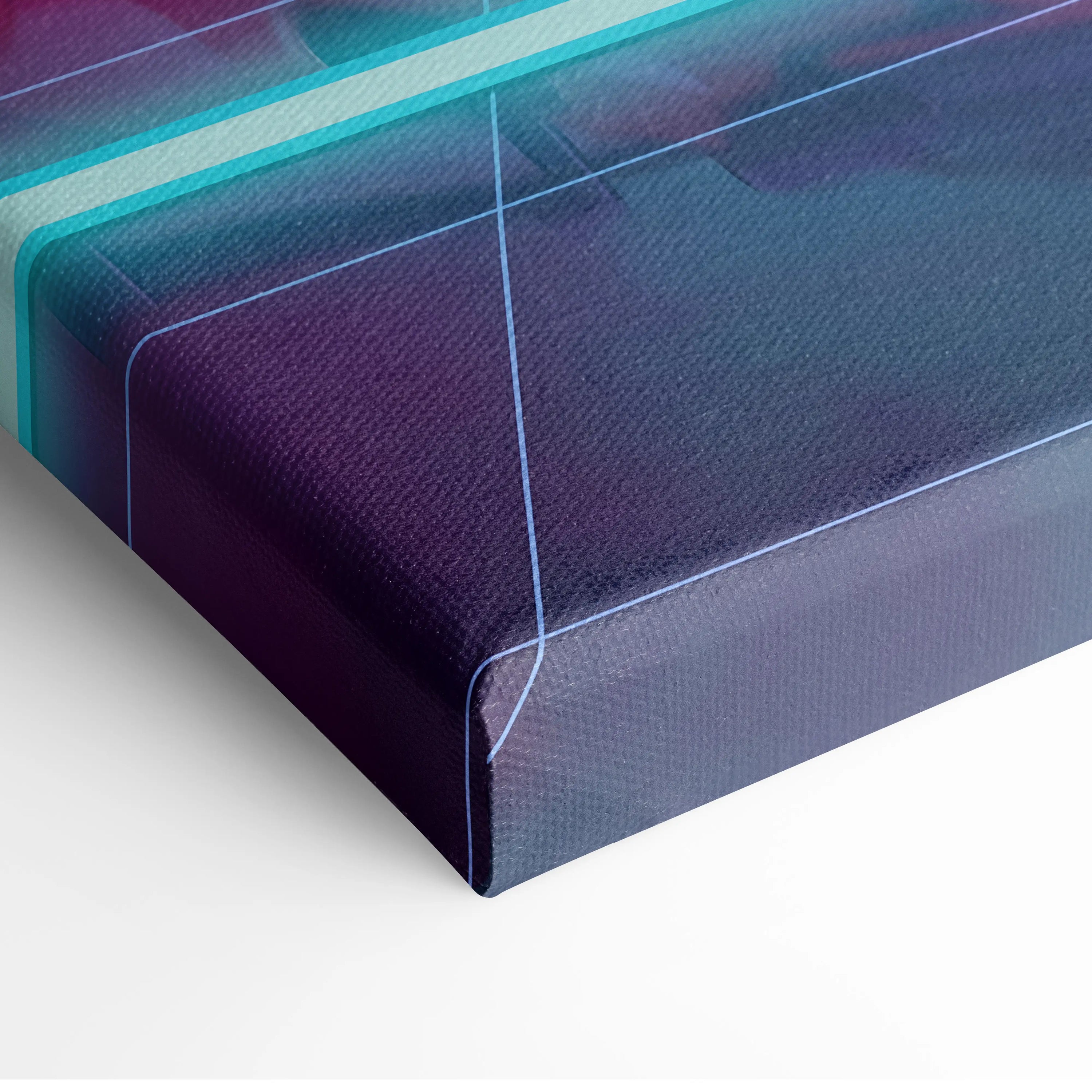 Ferrari 296 GT3 Inspired Red Teal Canvas Wall Art, Vaporwave Track Car Artwork, Neon Grid Garage Decor, Retro Futuristic Motorsport Print