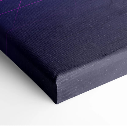 McLaren F1 Inspired Black Purple Canvas Wall Art Vaporwave Neon Grid Hypercar Artwork, Retro Futuristic Garage Decor