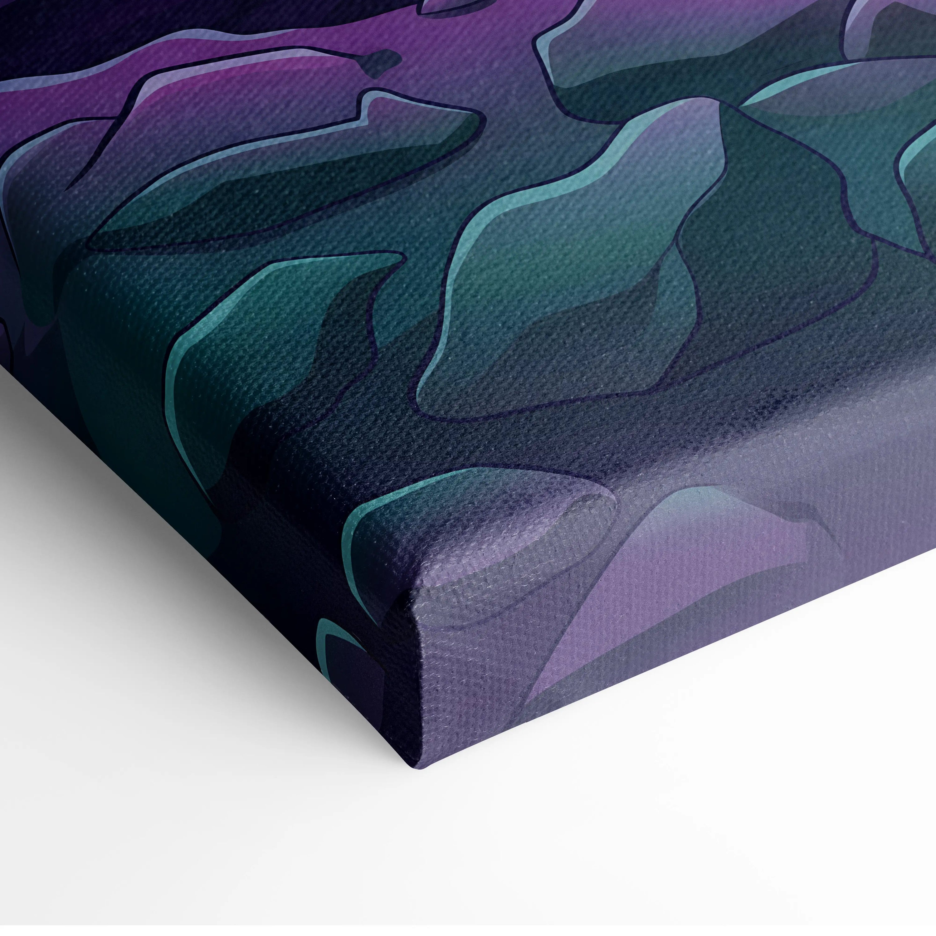 Dodge Viper ACR Inspired White Purple Canvas Wall Art, Vaporwave Track Car Artwork, Neon Mountain Garage Decor, Retro Futuristic Motorsport Print