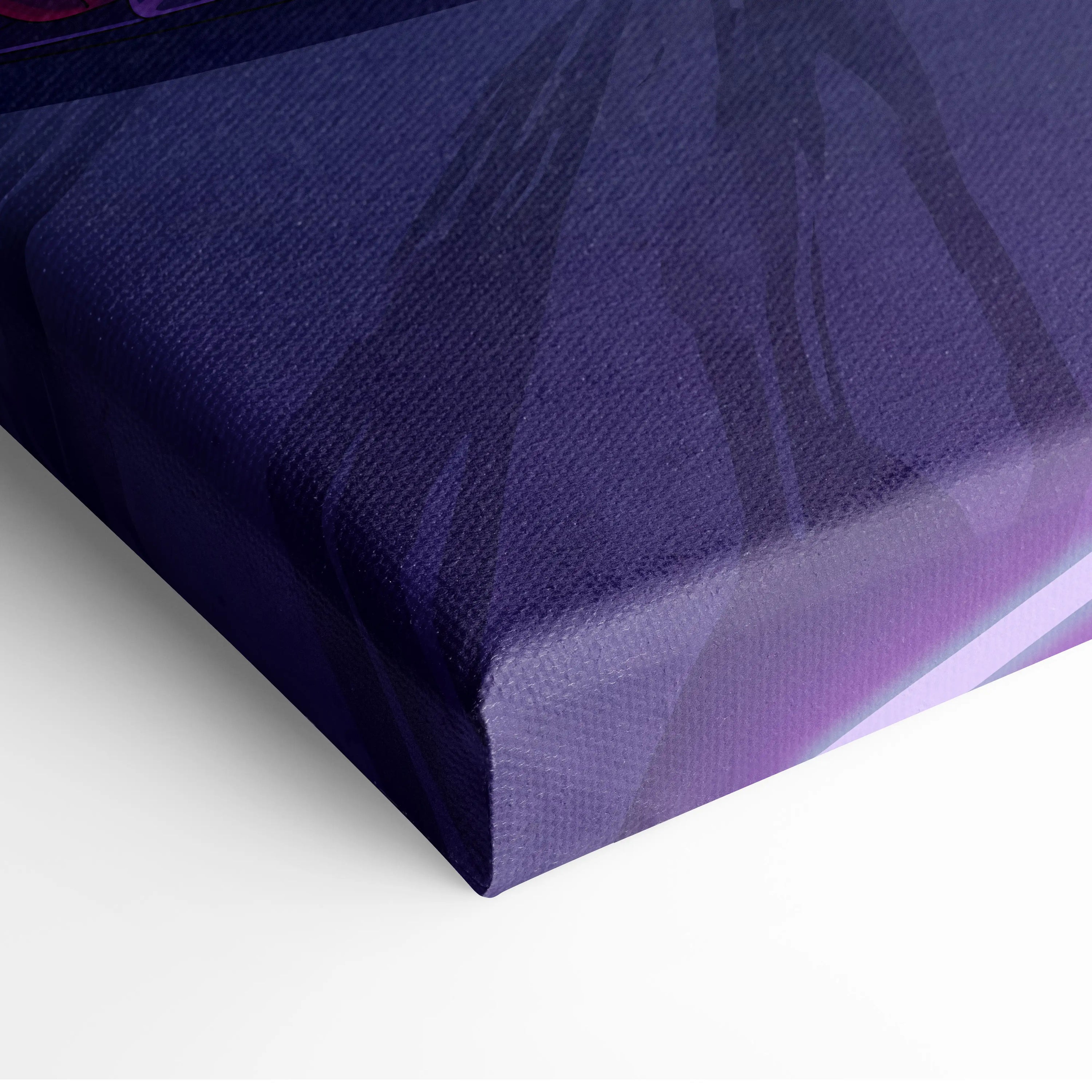 Ferrari 488 Pista Inspired Red Purple Canvas Wall Art, Vaporwave Track Car Artwork, Neon City Garage Decor, Retro Futuristic Motorsport Print