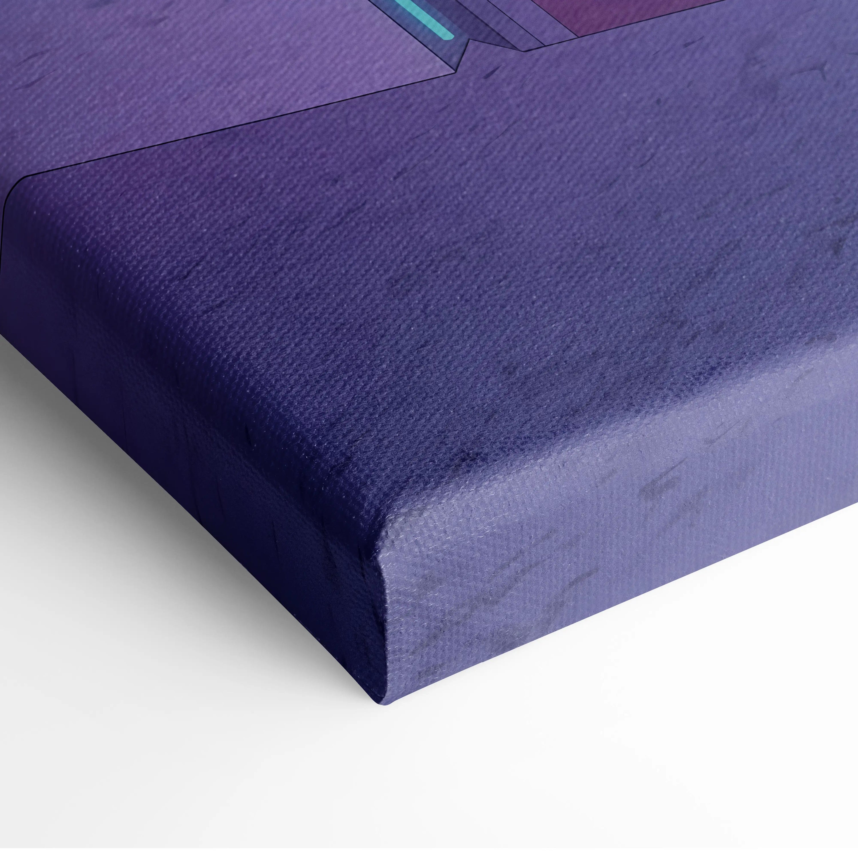 Koenigsegg CCX Inspired Silver Purple Canvas Wall Art, Vaporwave Hypercar Artwork, Neon Grid Garage Decor, Retro Futuristic Exotic Print