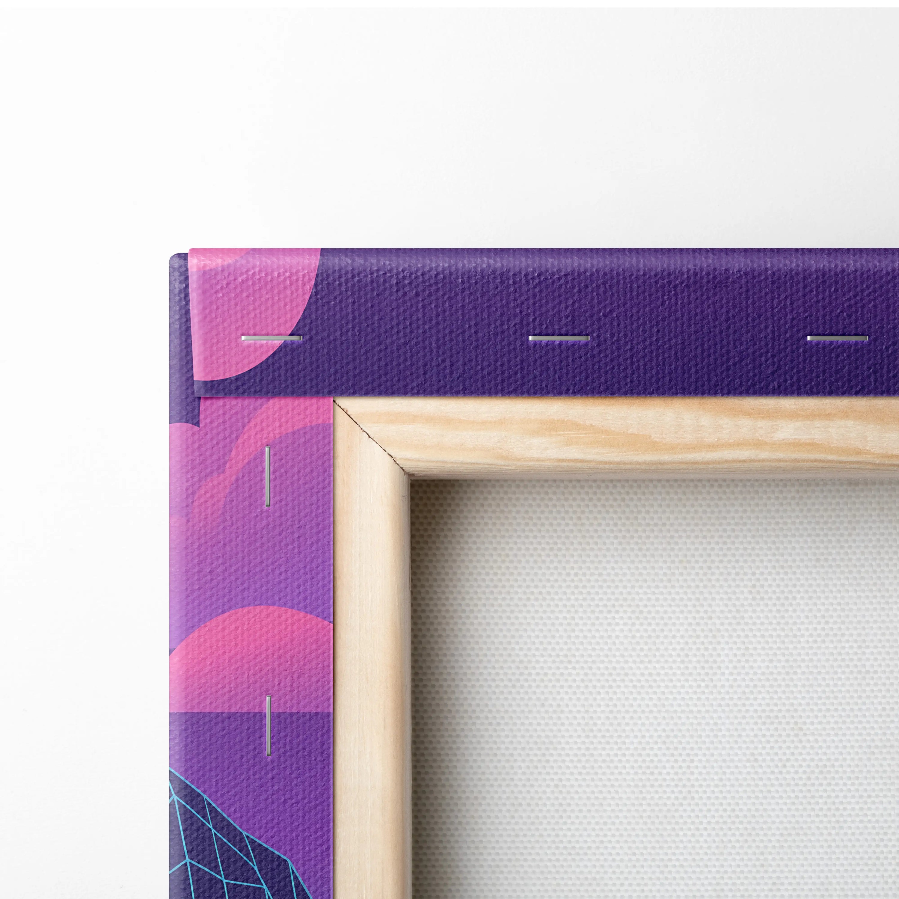 Lamborghini Revuelto Inspired Sunset Car Canvas - Car Neon Pink Purple Blue Vaporwave Mood Nostalgic Futuristic Decor Canvas