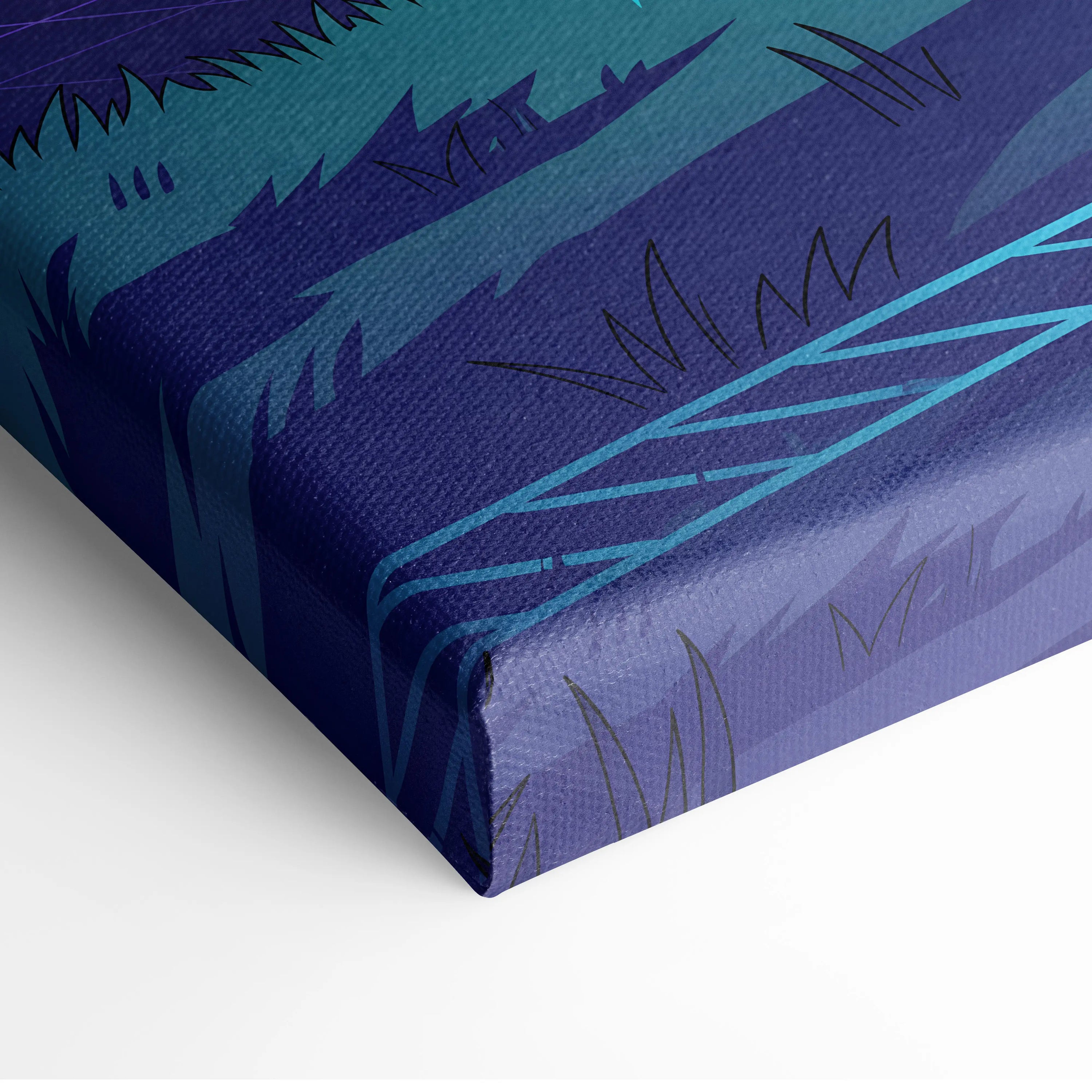 Koenigsegg Jesko Inspired White Purple Canvas Wall Art, Vaporwave Hypercar Artwork, Neon Mountain Garage Decor, Retro Futuristic Exotic Car Print