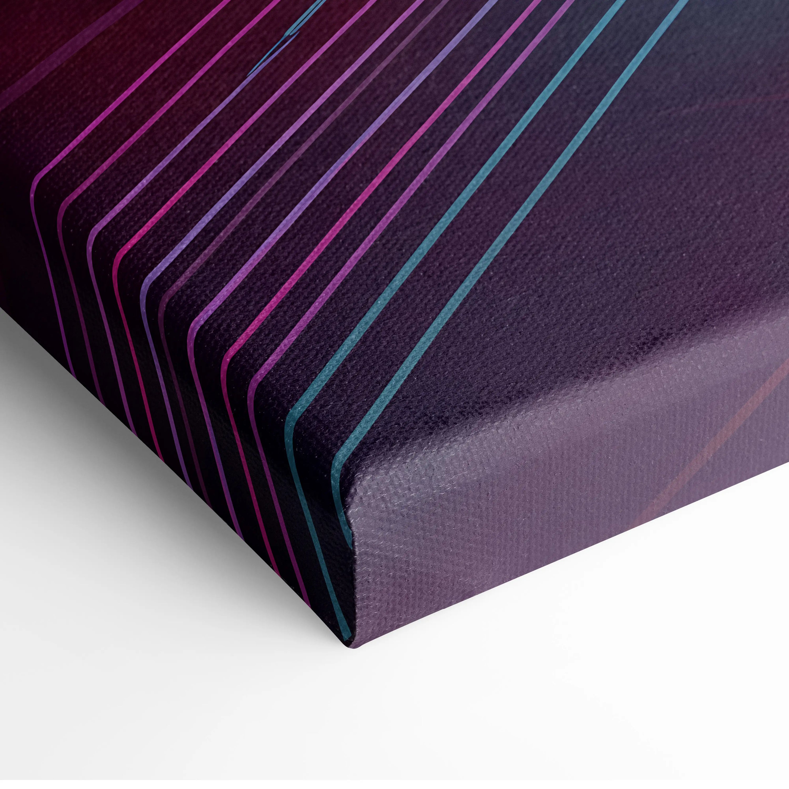 Genesis GMR 001 Inspired Purple Teal Canvas Wall Art, Vaporwave Racing Sunset, Futuristic Garage Decor, Hypercar Motorsport Artwork