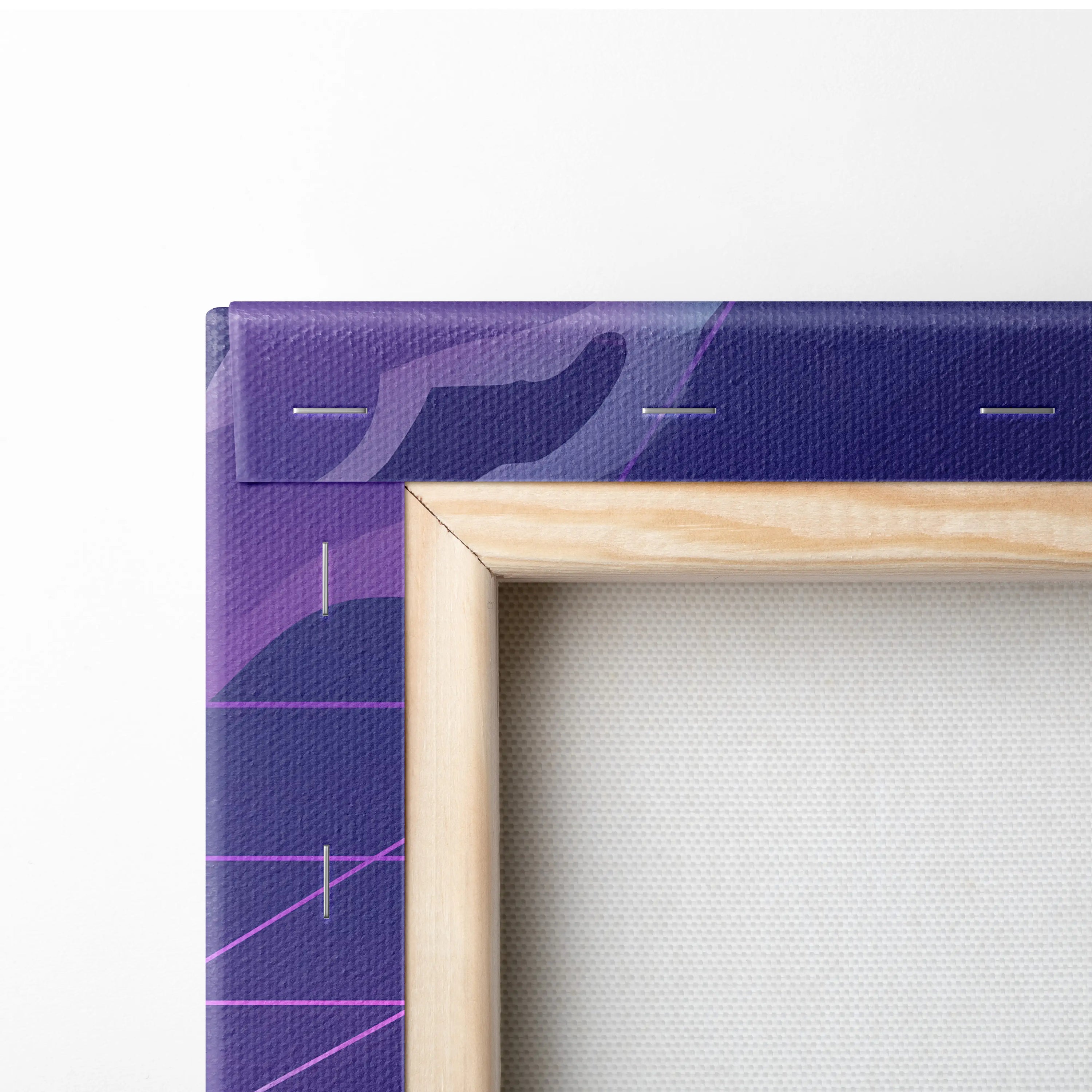 Dodge Viper ACR Inspired Purple Blue Canvas Wall Art, Vaporwave Night Drive, Retro Futuristic Garage Decor, Sports Car Artwork