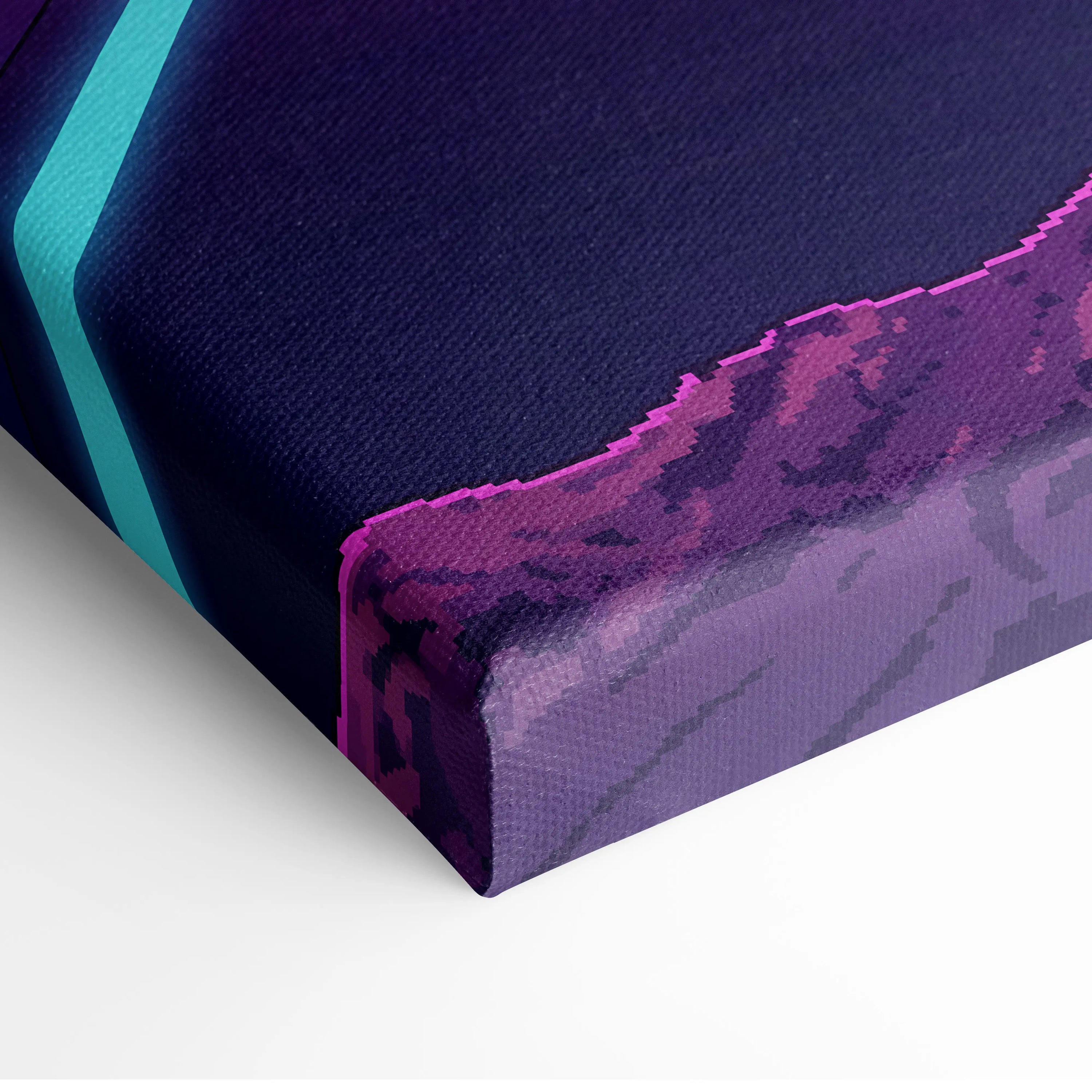 Lamborghini Huracan Inspired Neon Mirage Skyline Rush - Automotive Art Neon Nostalgic Futuristic Canvas
