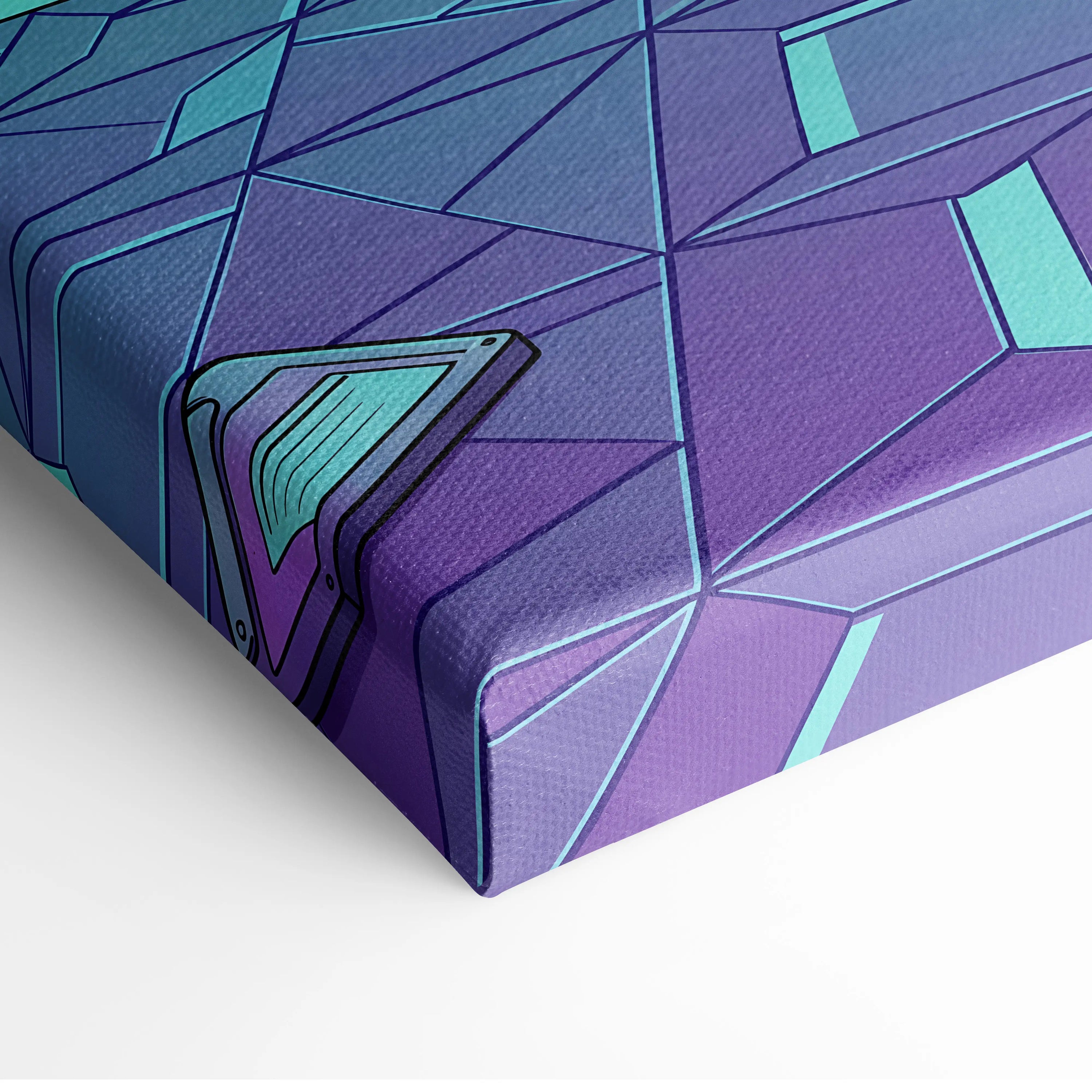 Ferrari 488 GTB Inspired Vaporwave Car Canvas - City Car Neon Pink Purple Teal Living Room Vaporwave Mood Retro Decor Canvas