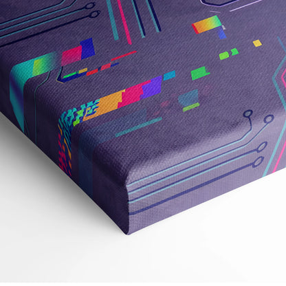 BMW M3 Inspired Vaporwave Car Canvas - Car Artwork Neon Pink Teal Living Room Retro-Futurism Mood Nostalgia Vaporwave Canvas