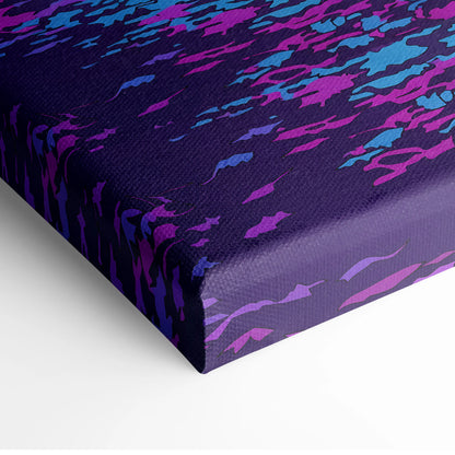 Mitsubishi Lancer Evolution X Inspired White Purple Canvas Wall Art, Vaporwave JDM Artwork, Neon Forest Garage Decor, Retro Futuristic Print