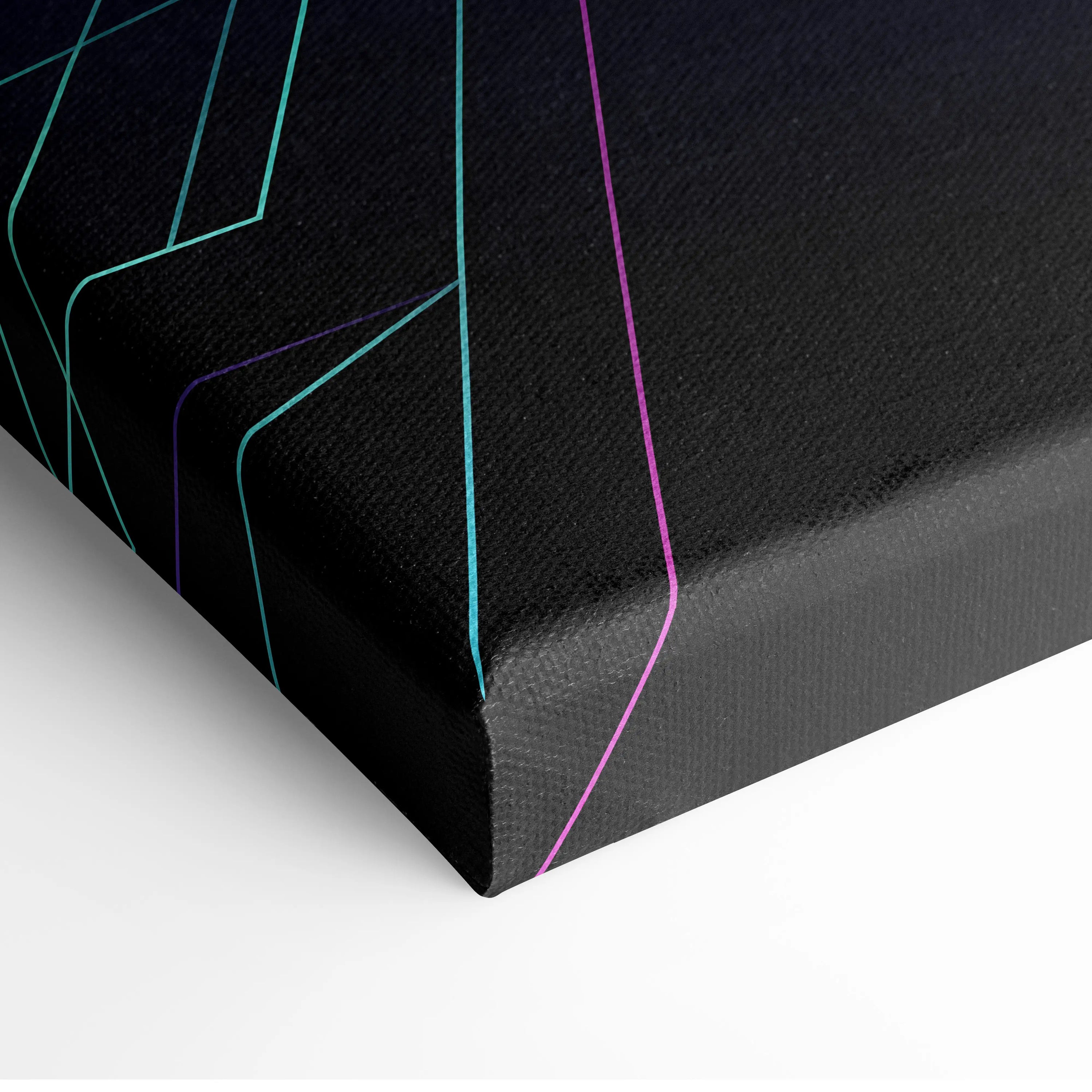 Koenigsegg Jesko Inspired Teal Purple Canvas Wall Art, Vaporwave Hypercar Artwork, Neon Grid Garage Decor, Retro Futuristic Exotic Print