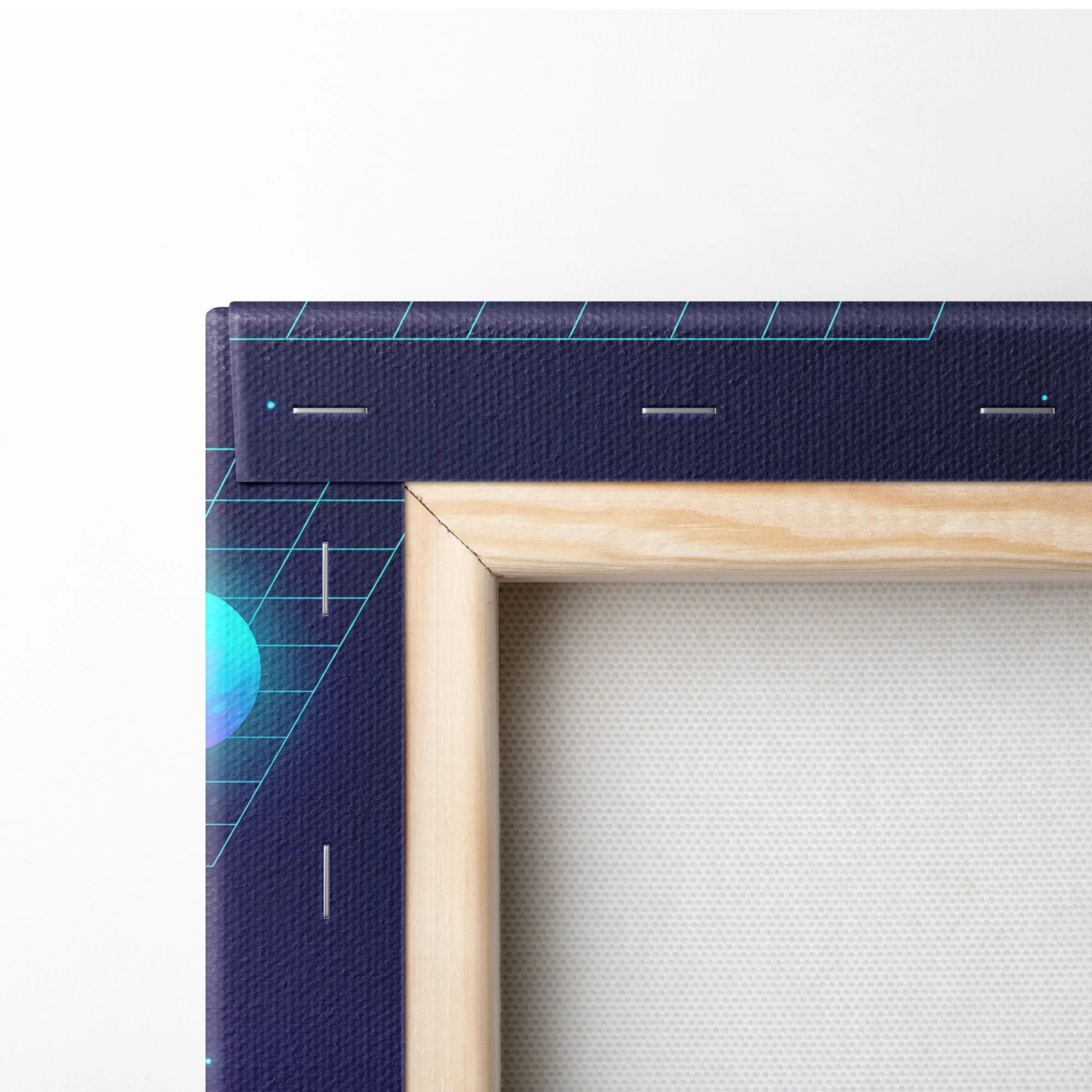 Koenigsegg Jesko Inspired Teal Purple Canvas Wall Art, Vaporwave Hypercar Artwork, Neon Grid Garage Decor, Retro Futuristic Exotic Print