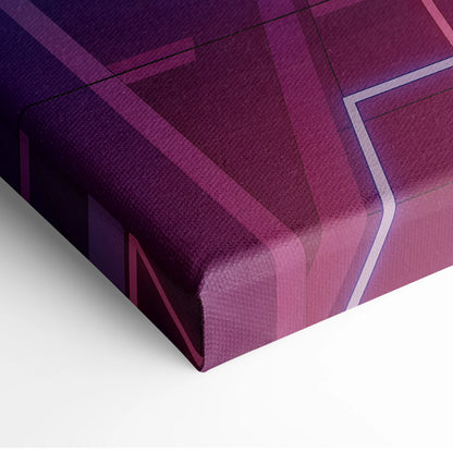 Audi R8 Vaporwave Canvas - Car Neon Purple Pink Blue Living Room Vaporwave | Nostalgic Retro Cyberpunk Canvas Print