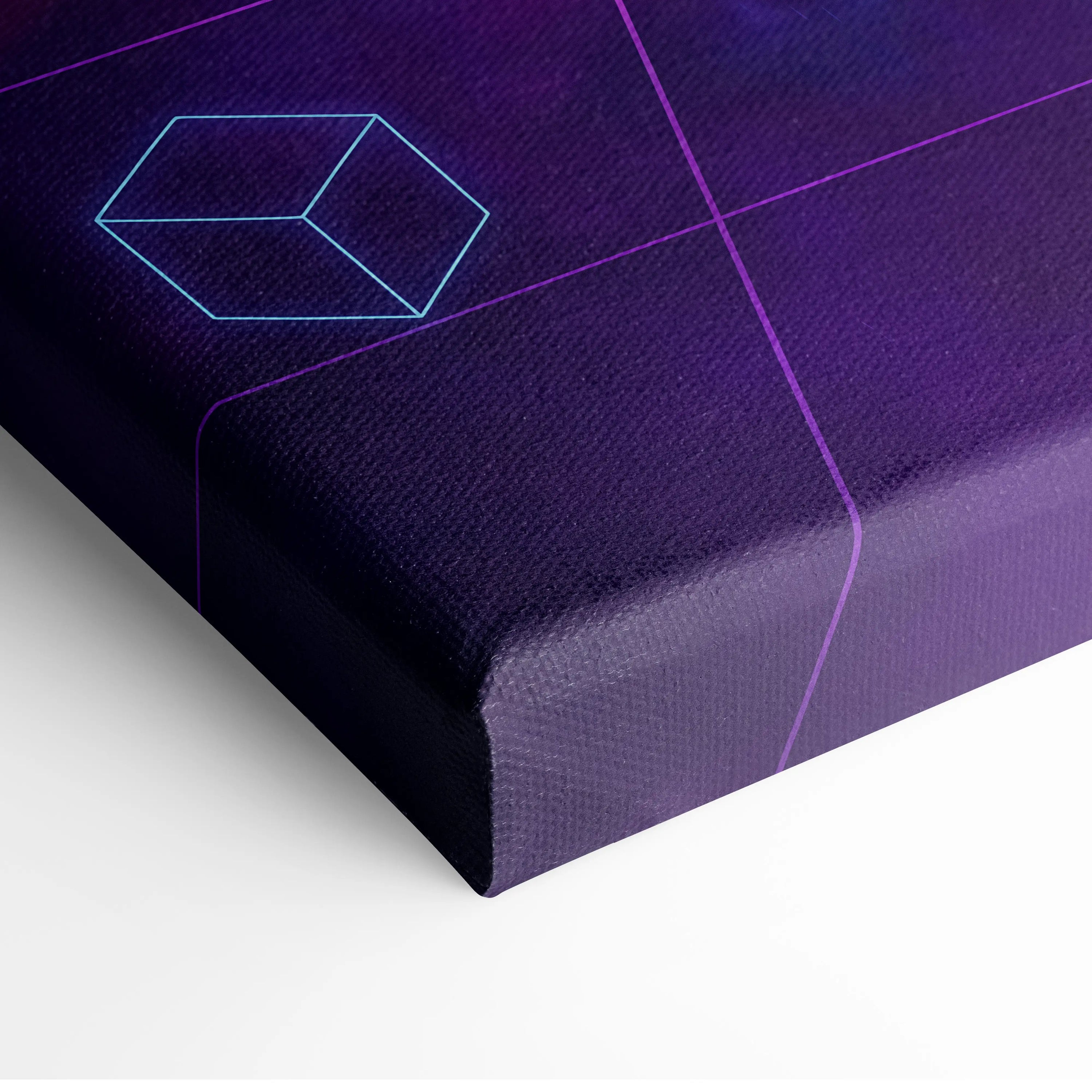 Koenigsegg Agera RS Inspired White Purple Canvas Wall Art, Vaporwave Hypercar Artwork, Neon Grid Garage Decor, Retro Futuristic Exotic Car Print