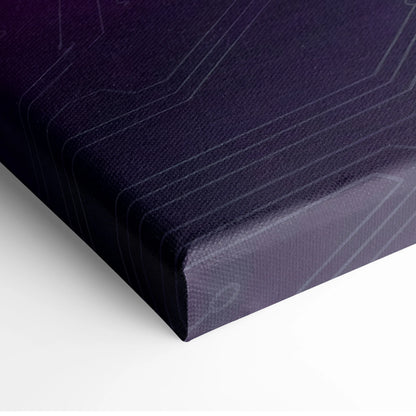 Lamborghini Aventador Inspired Silver Purple Canvas Wall Art, Vaporwave Neon Cyberpunk Garage Decor, Moody Futuristic Supercar Artwork