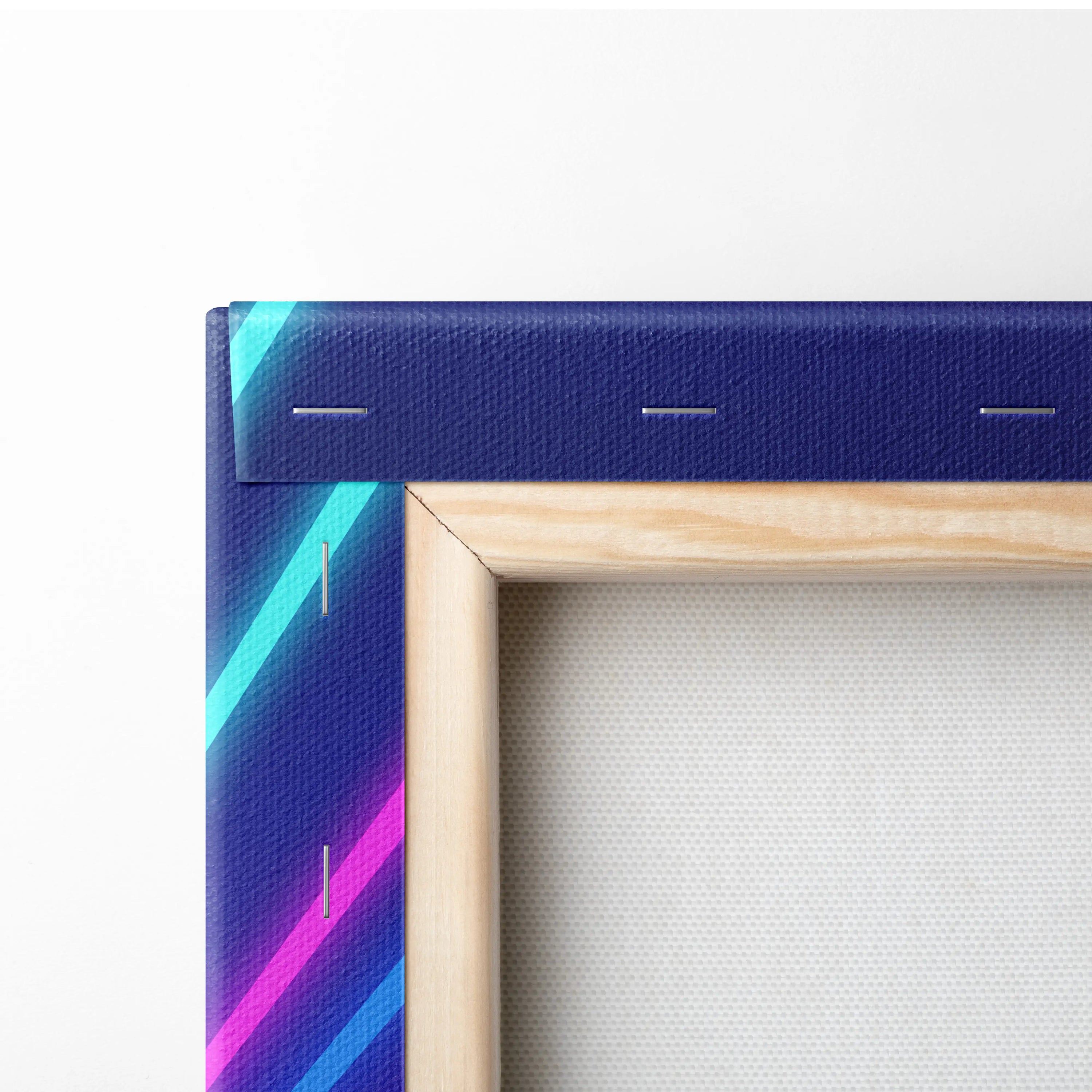 Ferrari 488 Inspired Teal Purple Canvas Wall Art, Vaporwave Supercar Artwork, Neon Palm Garage Decor, Retro Futuristic Exotic Car Print