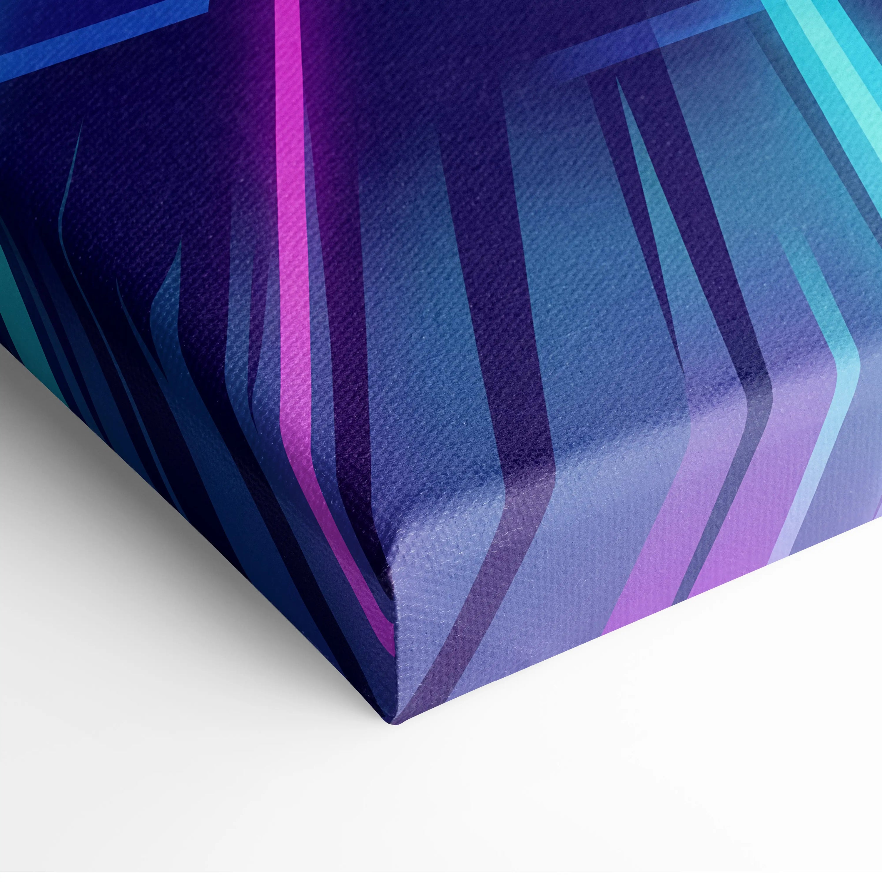 McLaren 765LT Inspired Neon Vaporwave Sunset Neon Canvas Art - Car Neon Purple Blue Living Room Vaporwave Mood