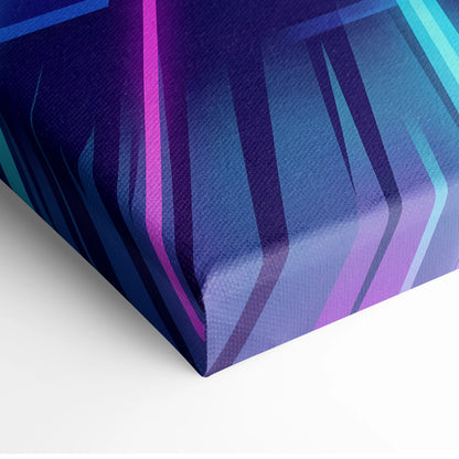 McLaren 765LT Inspired Neon Vaporwave Sunset Neon Canvas Art - Car Neon Purple Blue Living Room Vaporwave Mood