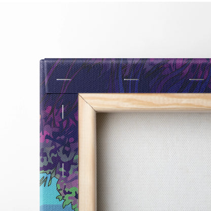 Pagani Huayra Inspired - Vaporwave Neon Drive Canvas Car Scene Neon Hues Home Office Vaporwave Dreamy Retro Canvas Print