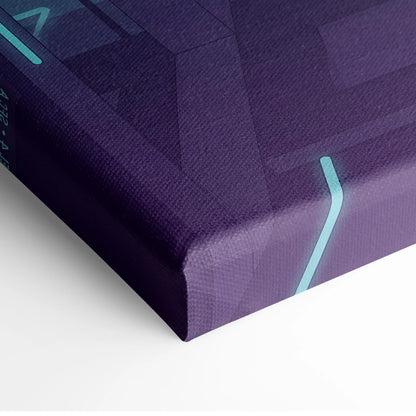 McLaren Speedtail Inspired White Purple Canvas Wall Art, Vaporwave Supercar Artwork, Neon Modern Garage Decor, Retro Futuristic Exotic Print