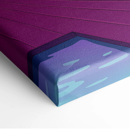 McLaren 720S GT3 Inspired White Purple Canvas Wall Art, Vaporwave Supercar Artwork, Neon Modern Garage Decor, Retro Futuristic Exotic Print