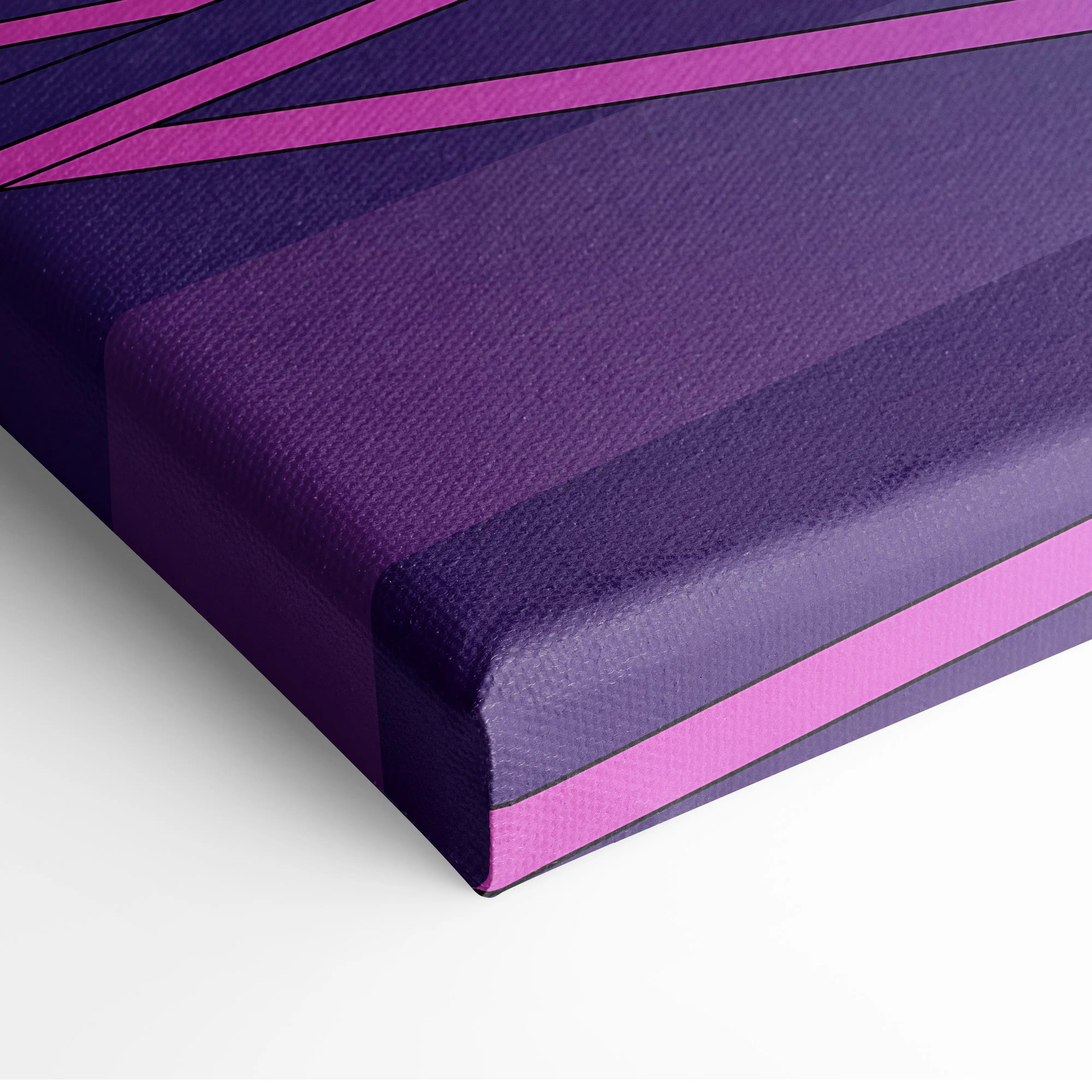 Nissan GT-R R35 Inspired Black Purple Canvas Wall Art Vaporwave JDM Supercar Artwork Neon City Garage Decor Retro Futuristic Skyline Print