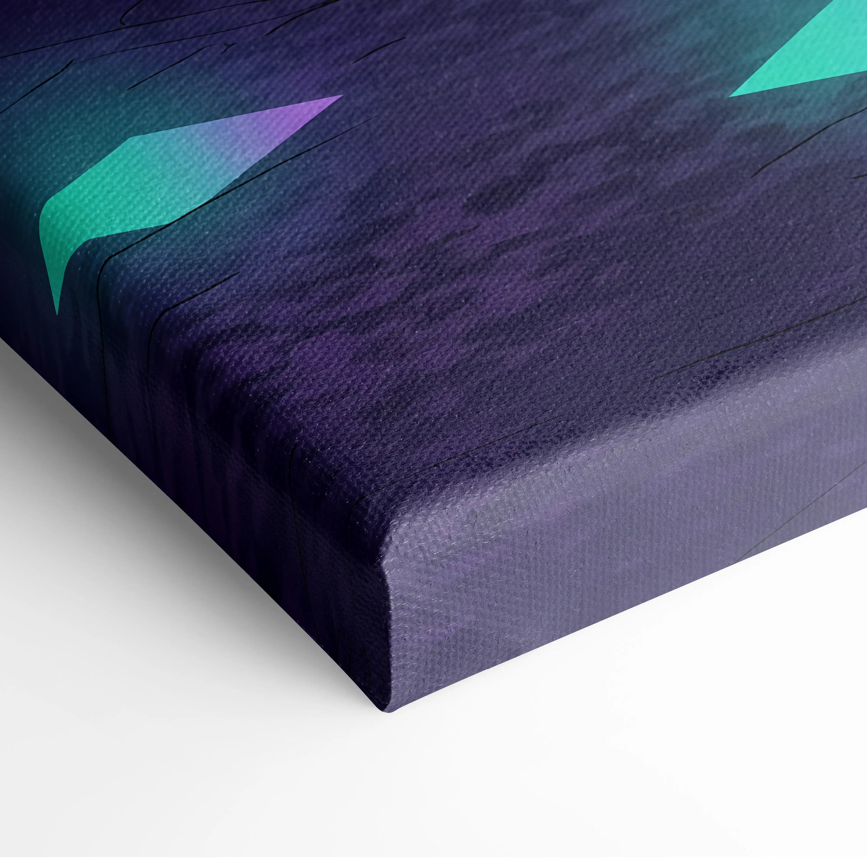 Dodge Charger Inspired Green Purple Canvas Wall Art Vaporwave Muscle Car Artwork Neon Gas Station Garage Decor Retro Futuristic Classic Print