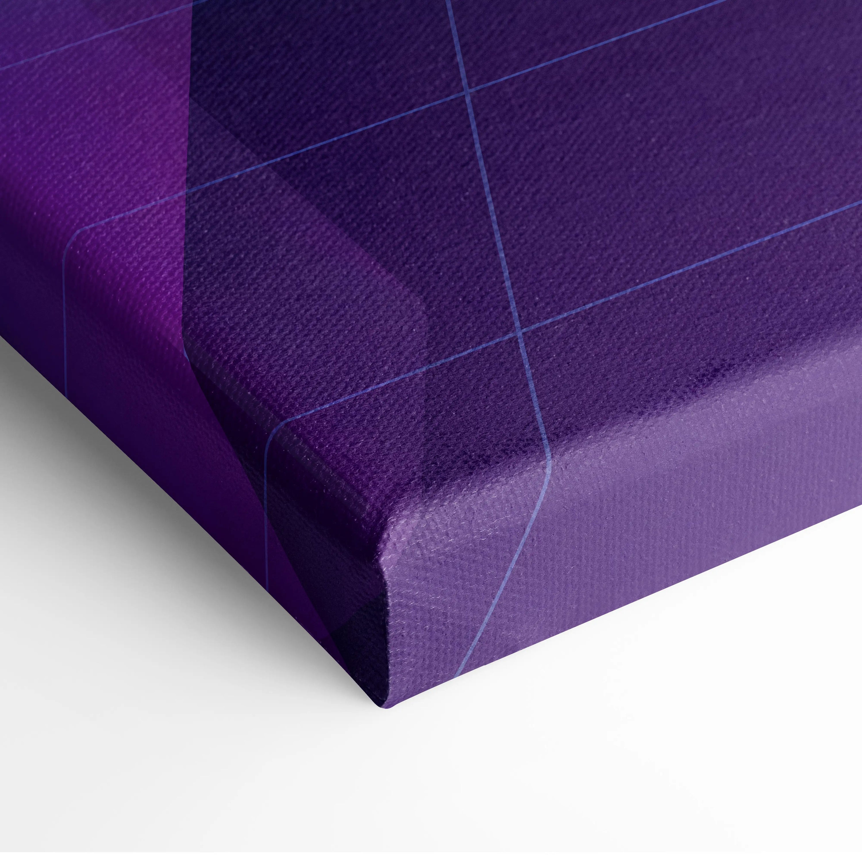 Nissan Skyline GT-R R34 Inspired Gray Purple Canvas Wall Art Vaporwave Neon Crystal JDM Car Artwork, Retro Cyberpunk Garage Decor