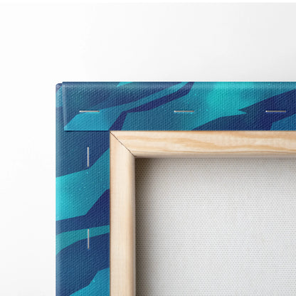 Dodge Viper Inspired Yellow Teal Canvas Wall Art Vaporwave Sports Car Artwork Neon Night Garage Decor Retro Futuristic Performance Print