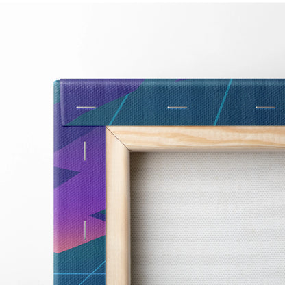 McLaren Senna Inspired Gray Purple Canvas Wall Art Vaporwave Hypercar Artwork Neon Sunset Garage Decor Retro Futuristic Track Print