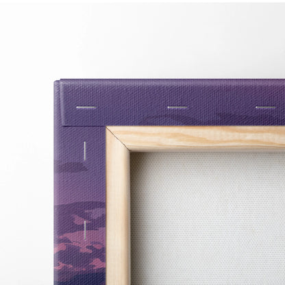 Aston Martin Vulcan Inspired Vaporwave Car Canvas - Vaporwave Car Neon Pink Purple Wall Art Futurism Dreamy Nostalgic Mood Modern Decor Canvas