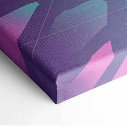 Mazda RX-7 Inspired White Purple Canvas Wall Art, Vaporwave JDM Sports Car Artwork, Neon Mountain Garage Decor, Retro Futuristic Auto Print