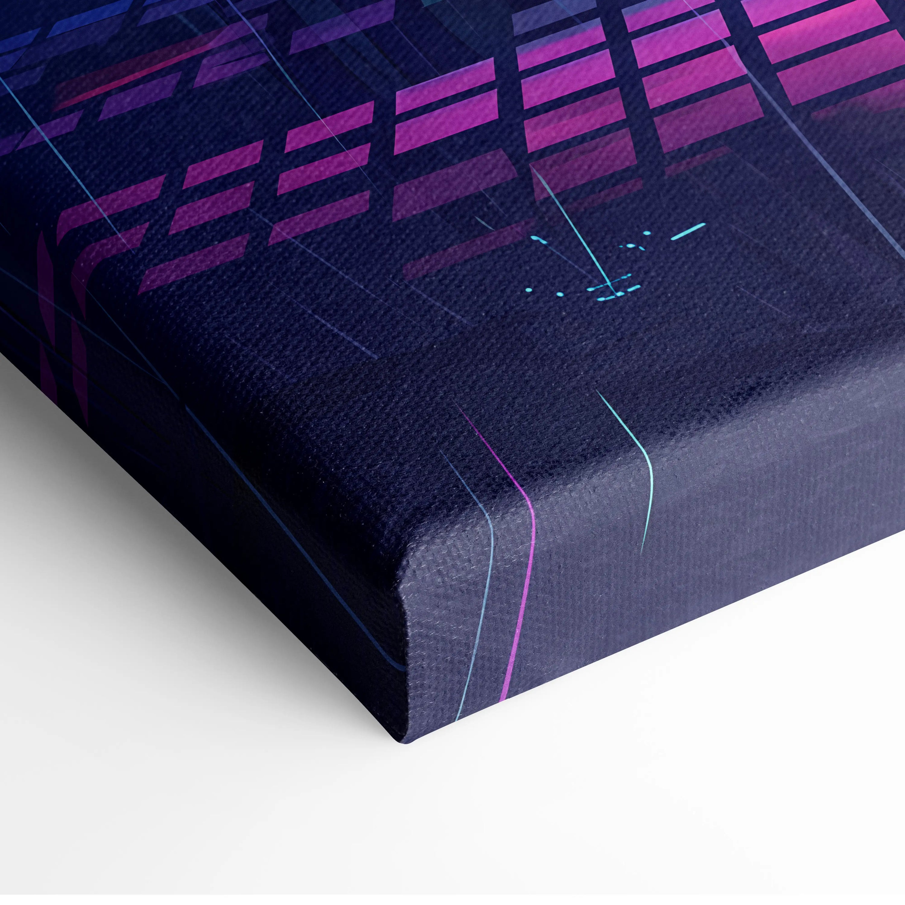 Nissan Skyline GT-R R34 Inspired Orange Purple Canvas Wall Art, Vaporwave JDM Artwork, Rainy Forest Neon Decor, Retro Futuristic Car Print