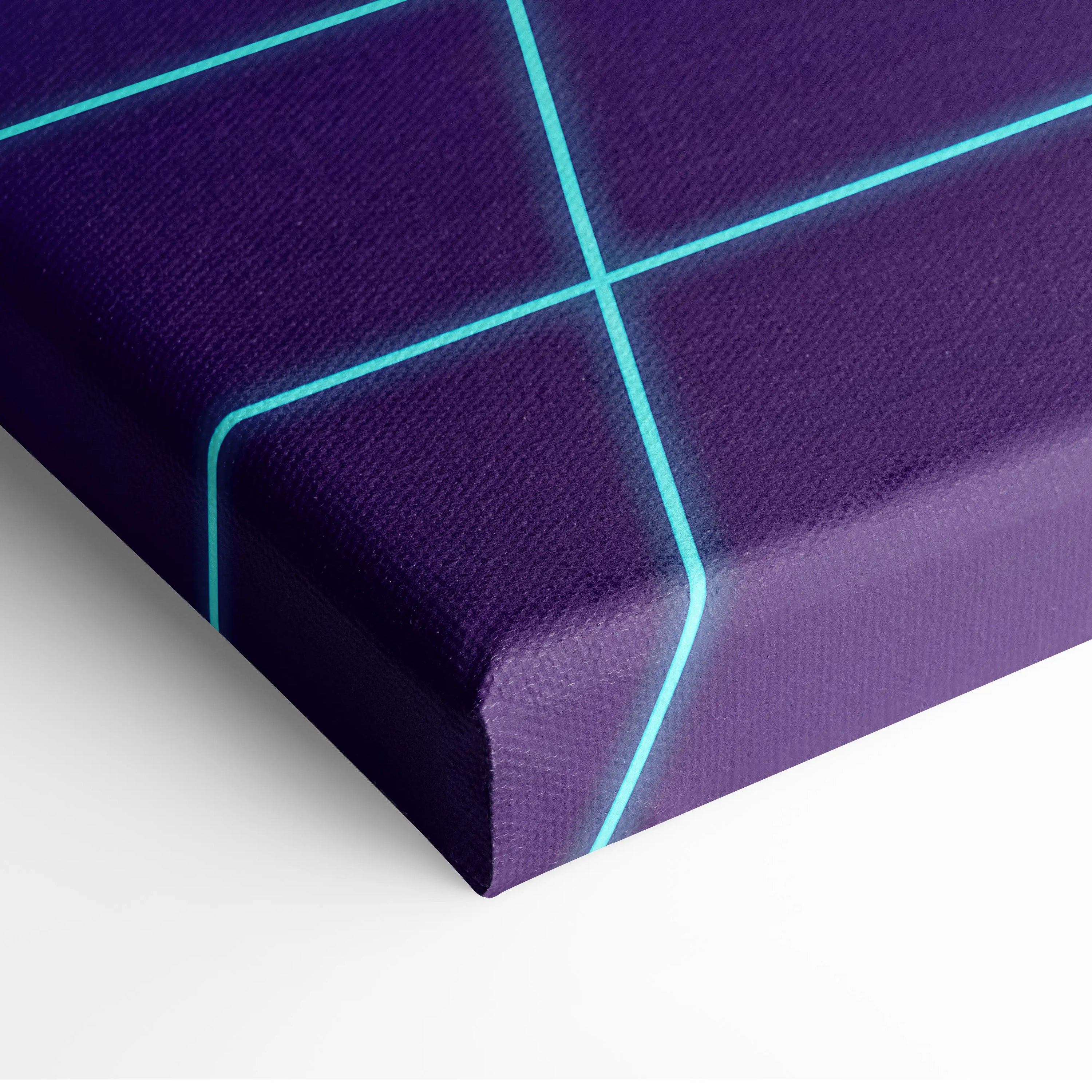 Koenigsegg Jesko Inspired Gold Purple Canvas Wall Art, Vaporwave Hypercar Artwork, Neon Grid Garage Decor, Retro Futuristic Exotic Car Print