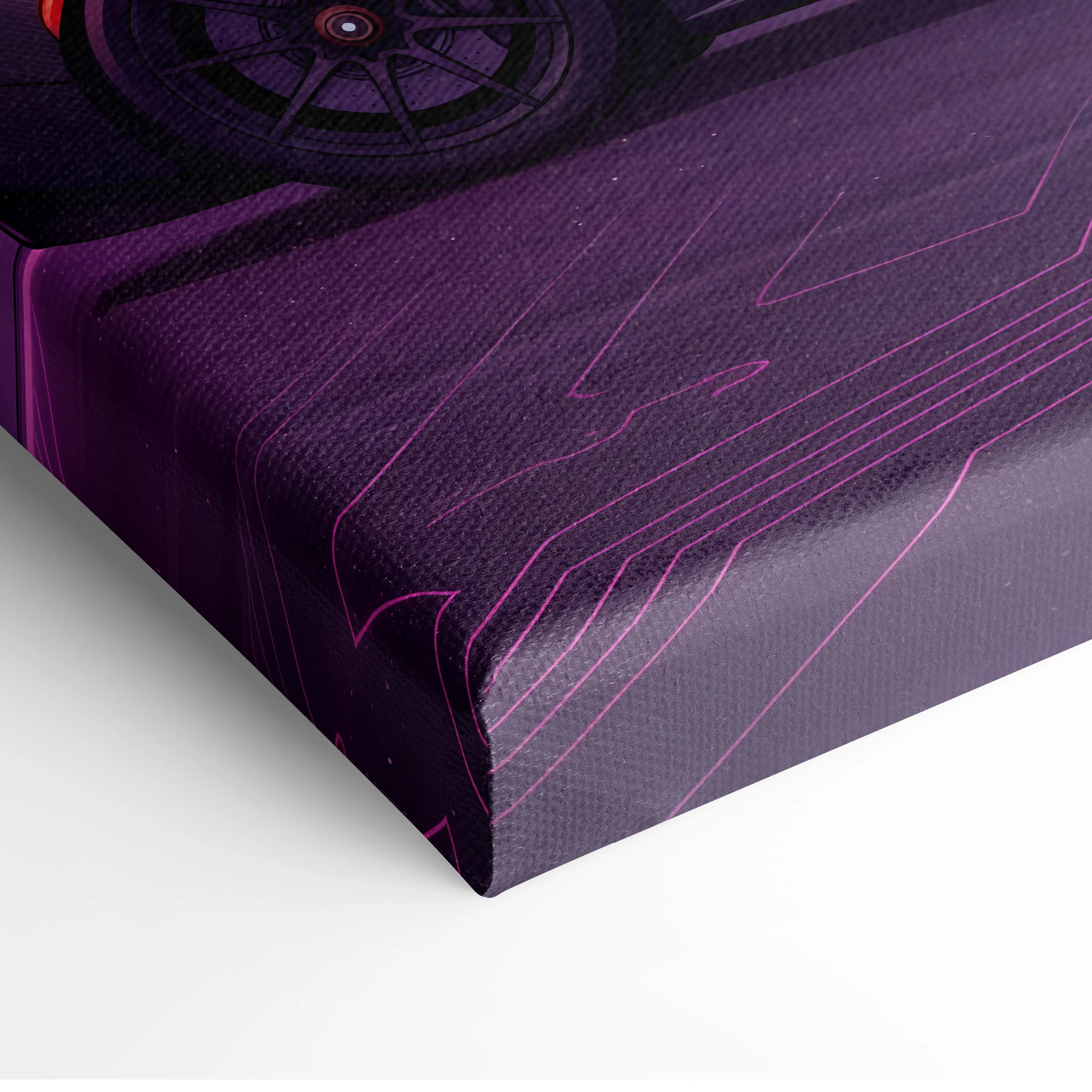 McLaren Senna Inspired Vaporwave Neon Sunset Drive - Car Art Neon Purple Pink Blue Living Room Modern Pop Canvas