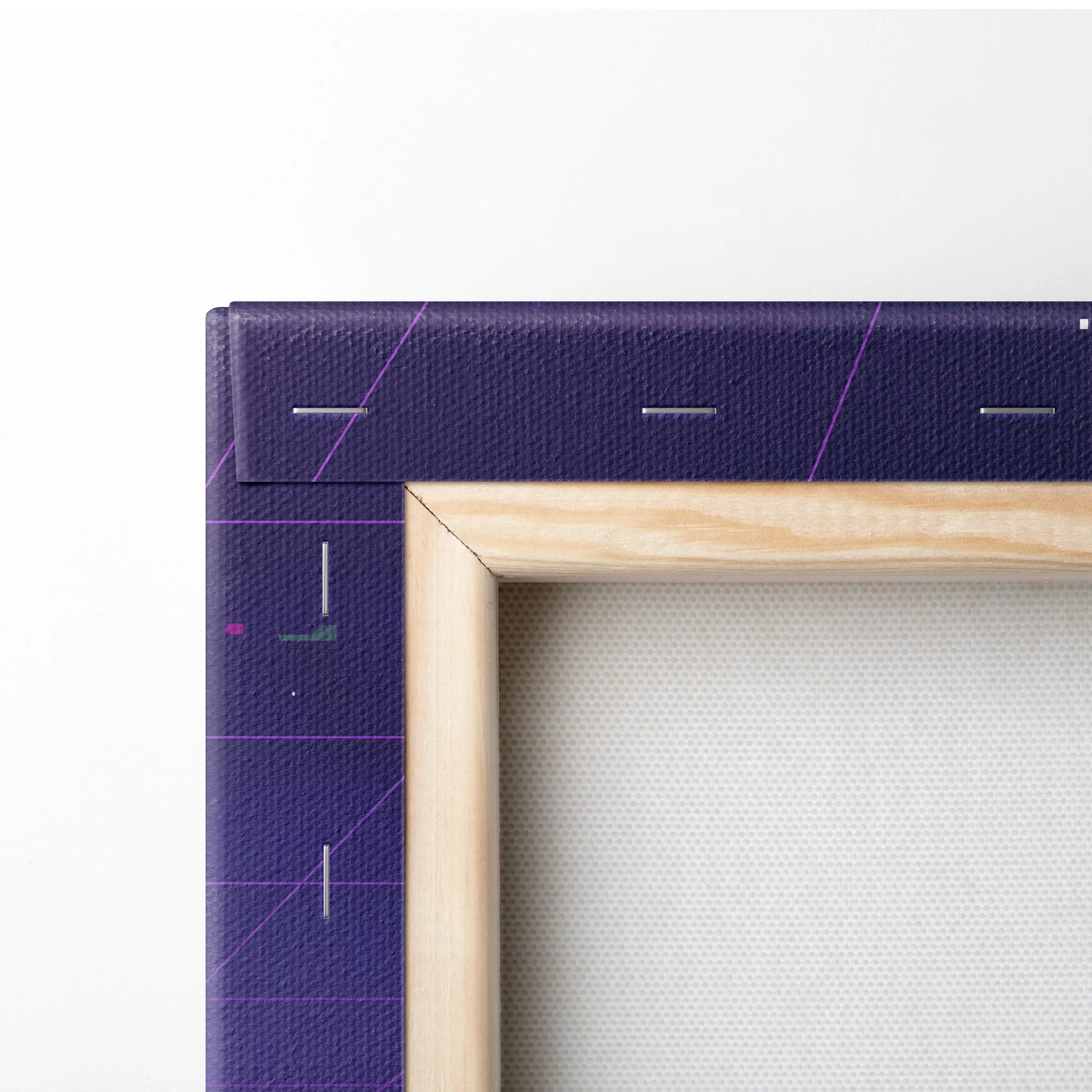 Czinger 21C Inspired Inspired Neon City Vaporwave Canvas - City Neon Purple Pink Living Room Vaporwave Mood Cyberpunk