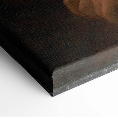 Mona Lisa by Leonardo da Vinci black canvas art with textured weave