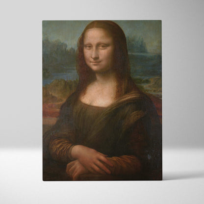 Mona Lisa by Leonardo da Vinci with enigmatic smile and muted backdrop
