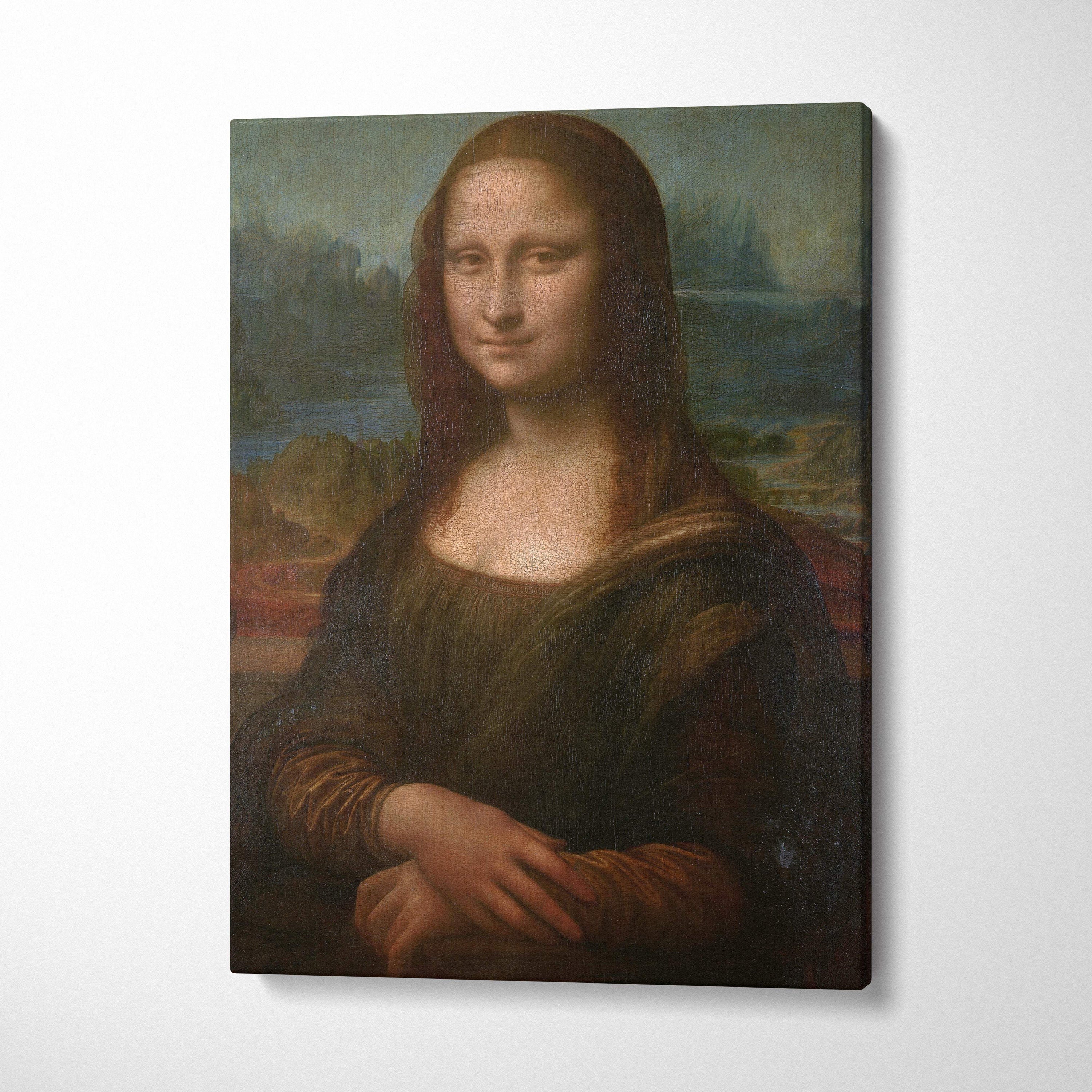 Framed Mona Lisa canvas print by Leonardo da Vinci