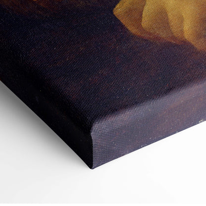 Mona Lisa by Leonardo da Vinci black canvas art textured warm figure