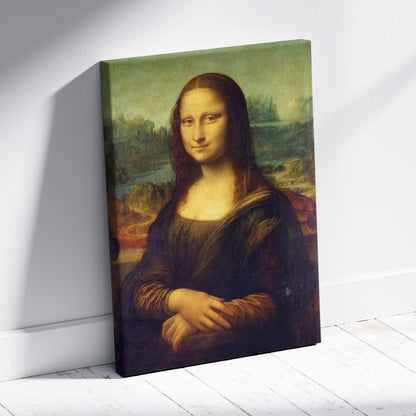 Canvas print of Mona Lisa by Leonardo da Vinci with enigmatic smile