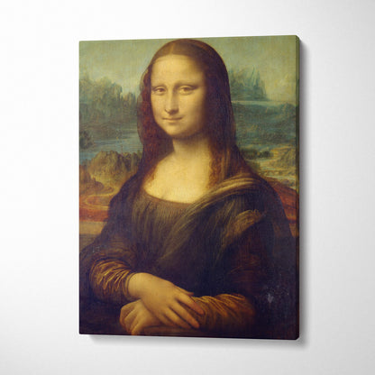 Canvas print of Mona Lisa by Leonardo da Vinci with enigmatic smile