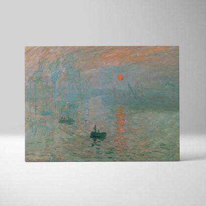Impression Sunrise by Claude Monet misty boats print on canvas